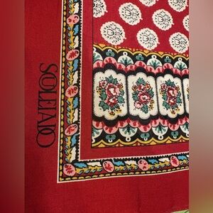 French Country Soleiado Red Floral Scarf